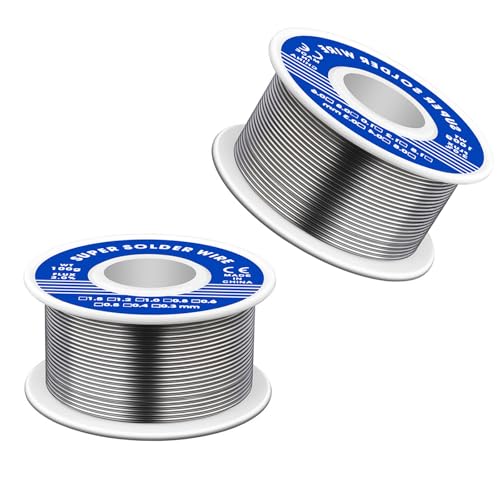 Lötzinn mit Flussmittel, Lötdraht 1mm 100g Bleifreies Lot mit Kolophonium Kern, Niedrigtemperatur Lötdraht Soldering Wire Lötzinn Bleihaltig für Elektronischen Elektrolöten Heimwerken Und Reparatur