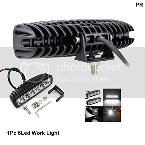 Image of Kozdiko 6 LED Fog Light /Work Light Bar Spot Beam Light White Light Set of 1 Pc for Hero Splendor Pro Classic