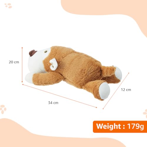 Image of Amazon Basics Jumbo Monkey Plush Dog Toy | Soft Squeaky Cuddle & Play Toy | Machine Washable | for Medium to Large Dogs | 10-30 kg | Reinforced Stitching