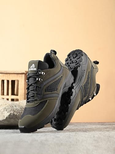 Image of Leo Fitness Outdoor Trekking & Hiking Shoes for Men Waterproof for All-Terrain Grip with Soft Rubber Outsole