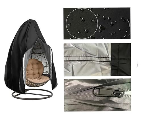 Zbozzba Hängesessel Abdeckung, Hängekorb Schwingsessel Abdeckhauben, Oxford Stoff Hängesessel Outdoor Wasserdicht 210D, für Lounge-Sessel, Schaukelstuhl (190 x 115 cm)