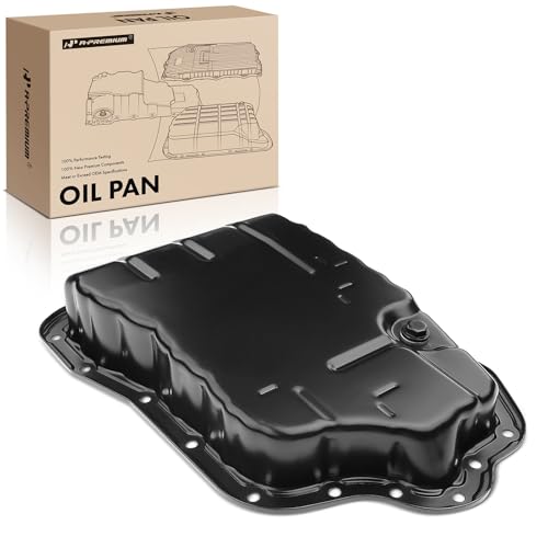 A-Premium Transmission Oil Pan with Drain Plug Compatible with Toyota Camry 2010-2013, Highlander 2009-2010 2014-2018, RAV4 2013-2018, Venza 2009-2015, 2.5L 2.7L