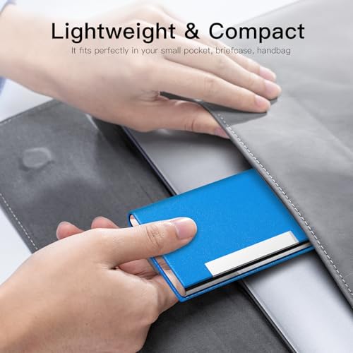 image for Padike Business Card Holder, Business Card Case Professional PU Leathe