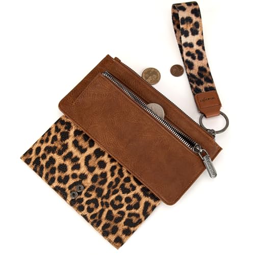 Image of Montana West X Wrangler Wallet for Women Ladies Female Card Cases & Money Organizers Wristlet with Wallet Large Clutch with Coin Purse Smooth Zipper and Rfid Lining