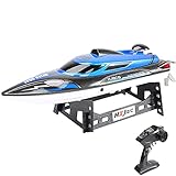 YQINGBO RC-Boote Für Kinder Erwachsene 25 Km/H Wasserkühlung Hochgeschwindigkeits-Funksteuerung 4 Kanäle Anti-Kollisions-Rumpf-Flip-Reverse Low Power Battery Alarm Rennboot