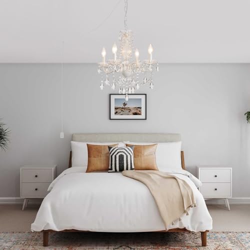 Ceramic White Crystal Chandelier - Elegant Pendant Lighting - Image 9