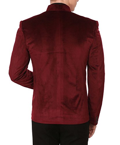 WINTAGE Men's Velvet Grandad Collar Ceremony Blazer - Seven Colors3