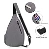 HUA ANGEL Sac Poitrine Homme Femme ave Bandoulière & Multi Poches Léger Petit Sac de Sport en Nylon Sac Bandoulière à Dos Anti-vol pour Voyage Travail Cyclisme Moto Running Gym Pickleball #3