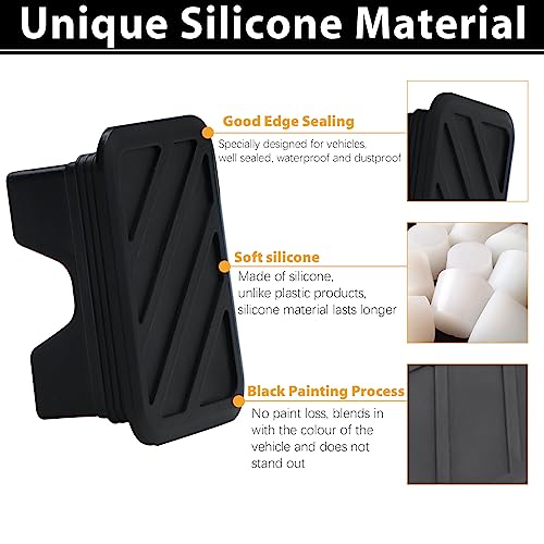 Jerbor 2Pack Silicone Pickup Trucks Bedrail Stake Pocket Covers For Dodge Ram 1500 2500 3500 2019-2023 Truck Bed Rail Stake Pocket Plugs #TOP1