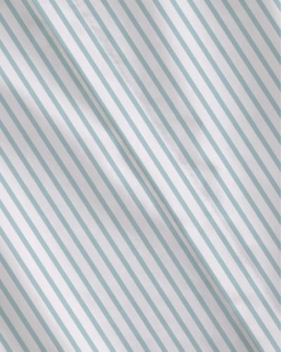 Image of Duvet Cover Twin /Twin XL - Stripe Duvet Cover Set - 2 Piece - Sky Stripe | Soft Stripe Duvet Cover 68 x 90 with 1 Pillow Sham, Comfy Stripe Bedding Set, Hotel Luxury with Zipper Closures & Ties, Comfy