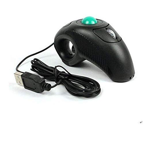 Eigiis Handheld Trackball Mouse Wired Ergonomic Finger Usb Mice For Pc Laptop Mac Right Left Handed User (Black) #TOP5