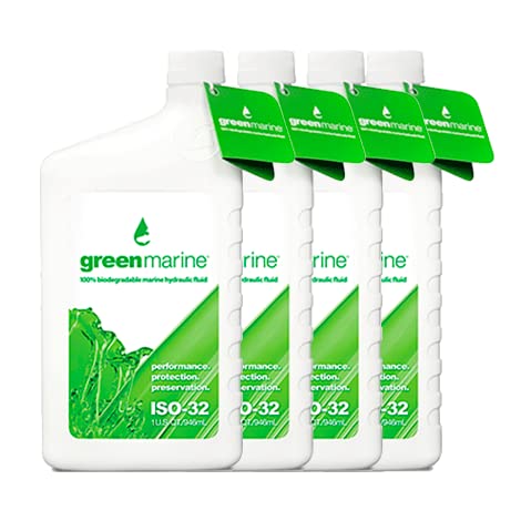 HYDRILLA GEAR Power-Pole Green Marine iso32 1qt 100% bio Fluid Pack of 4