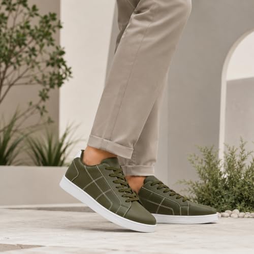 Image of Centrino Men's Sneakers | Cushioned Insole Comfortable Shoes | Trendy & Stylish Modern Sneakers | Durable Lightweight Sole Casual Walking Footwear |Trendy Lace-Up Shoes for College, Parties & Daily Use (9658)