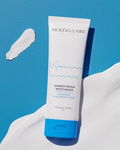 Image of Molekulaire Atopycera Barrier Repair Moisturizer | 5 Ceramides & Hyaluronic Acid | Fragrance-Free Face Moisturizer for long lasting hydration|Non-Sticky & Fast Absorbing | Daily Use For All Skin Types | 50g