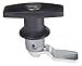 3/4 Grip Range, Emka Locking Black Polyamide, T-Handle, Heavy Duty NEMA 4 Rated 1/4 Turn Latches (1 Each)