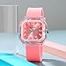 Womens Fashion Cute Jelly Transparent Quartz Watch Soft Silicone Strap Clear Easy Reader Waterproof Casual Lightweight Sport Wristwatch (Coral Pink)