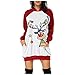 Weihnachtspullover Damen Schwarzes Kleid Damen Sexy Hoodies Für Teenager Mädchen Weihnachtskostüm Mini Rock Winter Sweaterkleider Lustig Druck Langarmshirt Weihnachtspyjama Blusenkleid