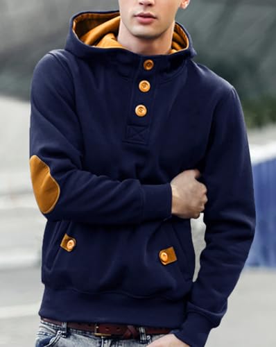 Image of EYEBOGLER Mens Casual Solid Hooded Neck Full Sleeve Sweatshirt
