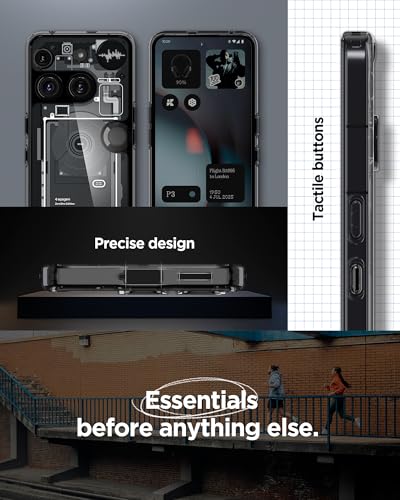 Image of Spigen Ultra Hybrid | Nothing Phone (3) Case [Air Cushion Protection] [Semi Transparent] Nothing Phone 3 Back Cover | TPU+PC - Zero One Black