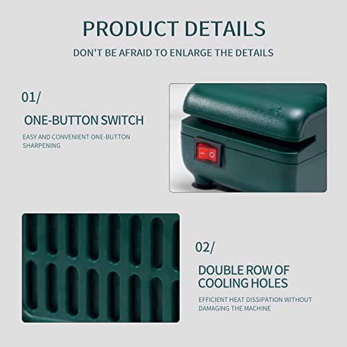 Electric Knife Sharpener, 4-Slot Sharpening, Coarse, Fine, Scissors Three-Stage Grinding, Diamond Grinding Wheel, Pure Copper Motor Overheat Protection, Universal Stainless Steel Sharpener Black #TOP5