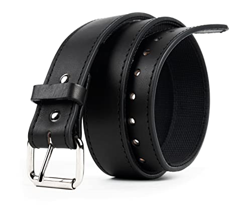 Brash Tactical Concealed Carry CCW Hybrid Gun Belt | Leather & Scuba, 10 LBS Capacity For EDC and Duty | Made in USA | Black 42 