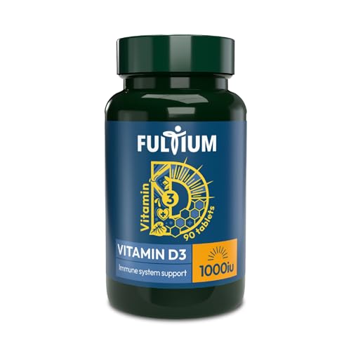 Fultium Vitamin D3 1000 IU (25g) Immune Bone & Muscle Support | High Strength | 90 Tablets | Daily Enhanced | From the UKs No.1 Vitamin D Prescription Brand | Vegetarian NonGMO | Food Supplement