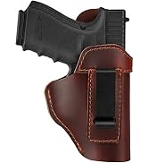Leather Holster for Sig P365 X Macro, IWB Carry Gun Holsters for Glock 19 43X 44 48/ Ruger 57/ Sp...