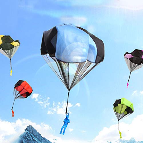 Monyus Parachute Toy 10 PCS Children\'s Flying Toys Tangle Free Throwing Hand Throw Parachute Army Man Toss It Up and Watching Landing Outdoor Toys for Kids Gifts