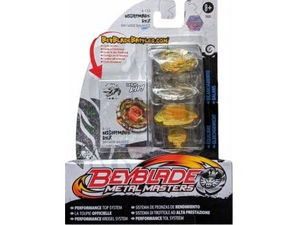 cavernedesjouets Coffret toupie - pour Beyblade Metal Masters Nightmare Rex et Son Lanceur - Set toupie Type equilibre avec Carte