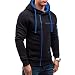 waotier Suéter Deportivo Sudadera con Capucha Cremallera para Hombre Manga Larga Traje...