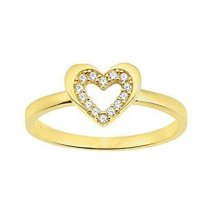Citerna Citerna Damen-Ring 9 K 375 Gelbgold Oxyde de Zirconium Citerna Citerna Damen-Ring 9 K 375 Gelbgold Oxyde de Zirconium