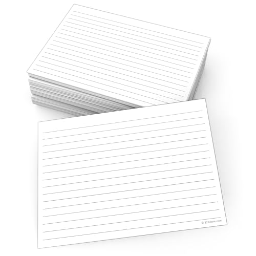 321Done Large Sunflower Index Cards - Jumbo 5x7 College-Ruled Notecards, Made In USA