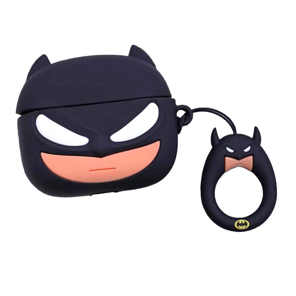 Cute 3D Design Apple Airpods 4 Soft Silicone Protective Shockproof Case Cover | ONLY Suitable for Apple Airpods 4 (Black Bat)-image-18
