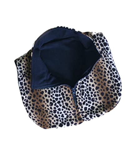 Astuceo Faux col polaire réversible léopard/noir Cover