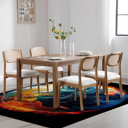 Alfombras con estampado de pintura al óleo 3D de lujo duraderas 5