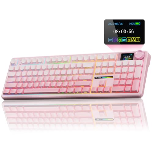 AULA F108 PRO - Wireless Mechanical Keyboard with Screen...
