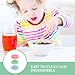 Luxshiny 3pcs Double Sided Suction Cups Silicone Tableware Sucker Pad for Boys and Girls Toddlers Elderly Non-Slip and Drop Resistant