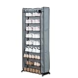 Armoire chaussure - Meuble chaussures - armoire à chaussures - Meuble rangement chaussures - Etagères À chaussure à 9 niveaux - environ 25/30 Paires - Herzberg HG8076-GRY
