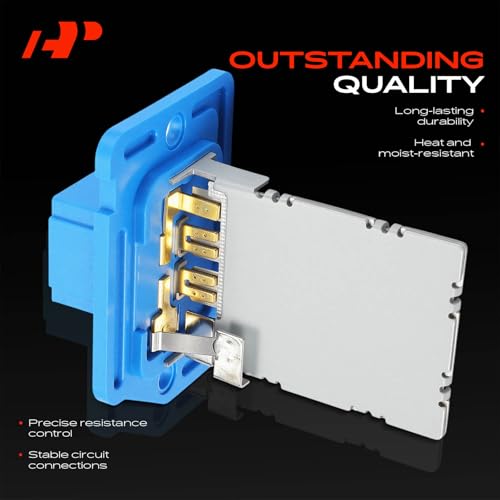 Image of A-Premium Front HVAC Blower Motor Resistor Compatible with Hyundai Accent 2005-2011, Santa Fe 2019, Accent 2018-2019, Santa Fe XL 2019 - Replace# 970351E100, 970351C000