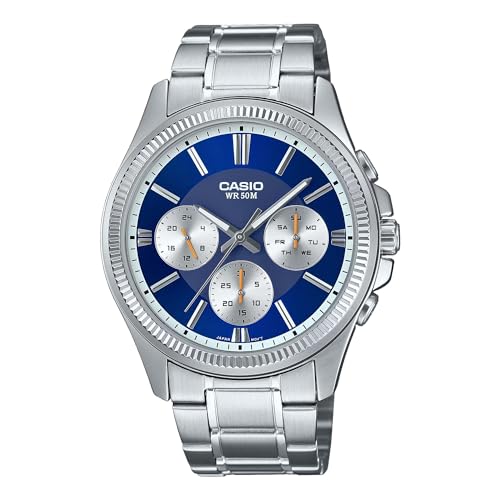 Casio MTP1375D-2A1V �����Y �X�e�����X�X�`�[�� �a�t���x�[�� ���@�\ �u���[�_�C�����E�H�b�` �u���[, �u���[