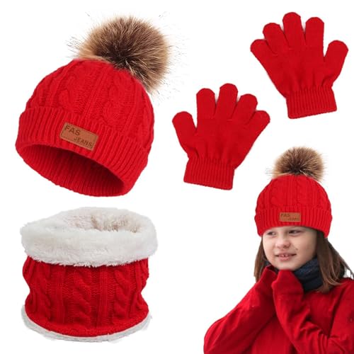 Guantes y bufandas para sombreros infantiles ideales para jugar en la nieve este invierno 4