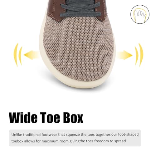 CFVKPT Men's Wide Toe Box Shoes Arch Support Barefoot Dress Sneakers Fashion Comfortable Breathable Casual Shoes4