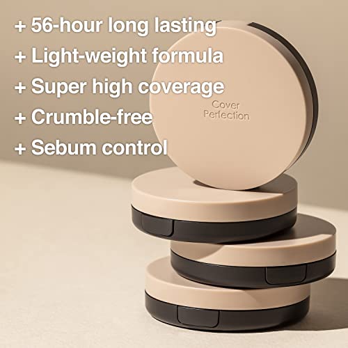 The Saem Cover Perfection Concealer Cushion With 56 Hours Natural Finish #2 Rich Beige - Full Coverage Moisturizing Concealer With 16 Times More Cover Particles - Pore Minimizing Foundation For All Skin Types, 0.4Oz. #TOP2