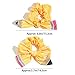 2 Pcs Back to School Hair Scrunchies, Yellow Pencil Hair Bows Ponytail Holder for First Day of School Girl Student Cheerleader Hair Accessories