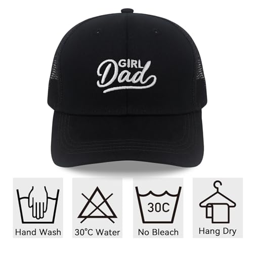 Image of Men's Embroidered Adjustable Baseball Cap, Girl Dad Hat, Funny Trucker Hat for Men