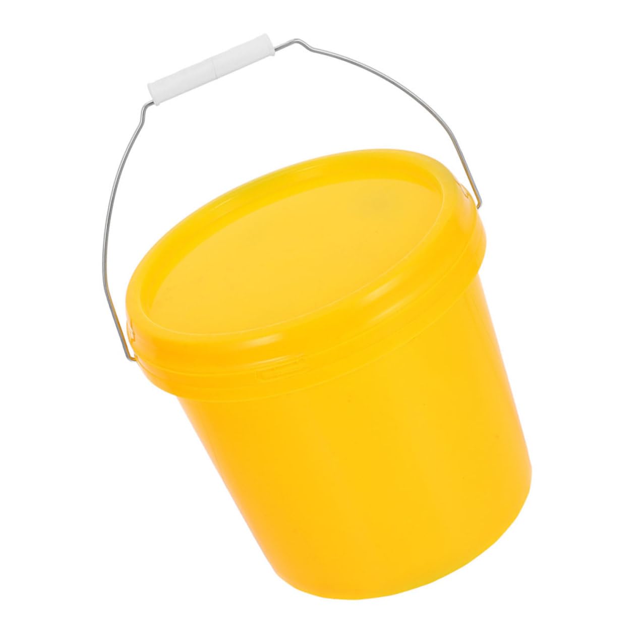 Secchio Ermetico Multifunzionale in Plastica Pp da 5l con Coperchio Antigoccia e Manico, Contenitore Rotondo Spesso per Uso Domestico e Stoccaggio Sicuro