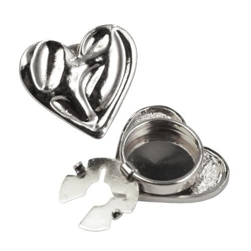 Berriphonia Lot de 2 cache-bijoux décoratifs en forme de cœur, couvre-boutons à clipser, pour la de chemisiers, la fabrication de robes, de manteaux, de jeans, de fête, à porter au quotidien