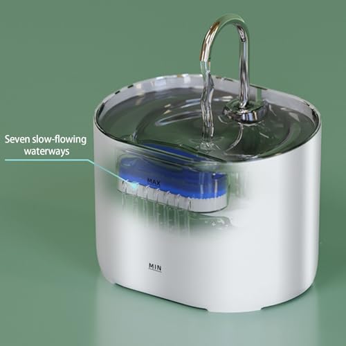 Fuente de agua automática de acero inoxidable para gatos miniatura 7
