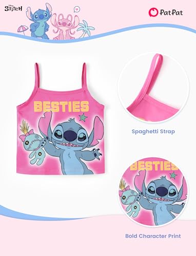 Image of Disney Minnie Frozen Stitch Princess Toddler Girls' Tennis Skirt Sets Kids Athletic Camisole Top & Skort 2 Piece Outfit 2-9Y