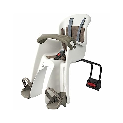 POLISPORT 8632800011 - Seggiolino anteriore BILBY JUNIOR FF per biciclette con ruote da 26'' a 29'' adatto a bambini di peso compreso tra 9 e 15Kg con ancoraggio al telaio en color Crema/Marrone